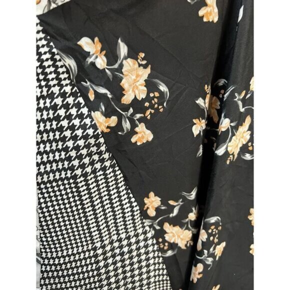 Asymmetric Printed MIDI Skirt Black Size 14 by Calvin Klein - Picture 6 of 8